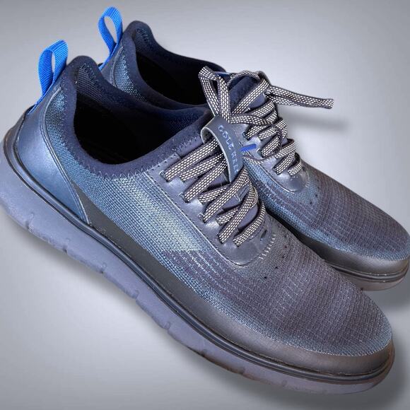 Men's High Tech COLE HAAN Generation Zerogrand Stitchlite WR Navy Hiking Shoes - Picture 3 of 14